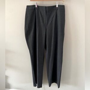 Women’s Curve Straight leg Charcoal Grey Pleated Wool Blend Trouser